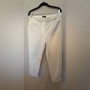White House Black Market Cream Straight Leg Pants